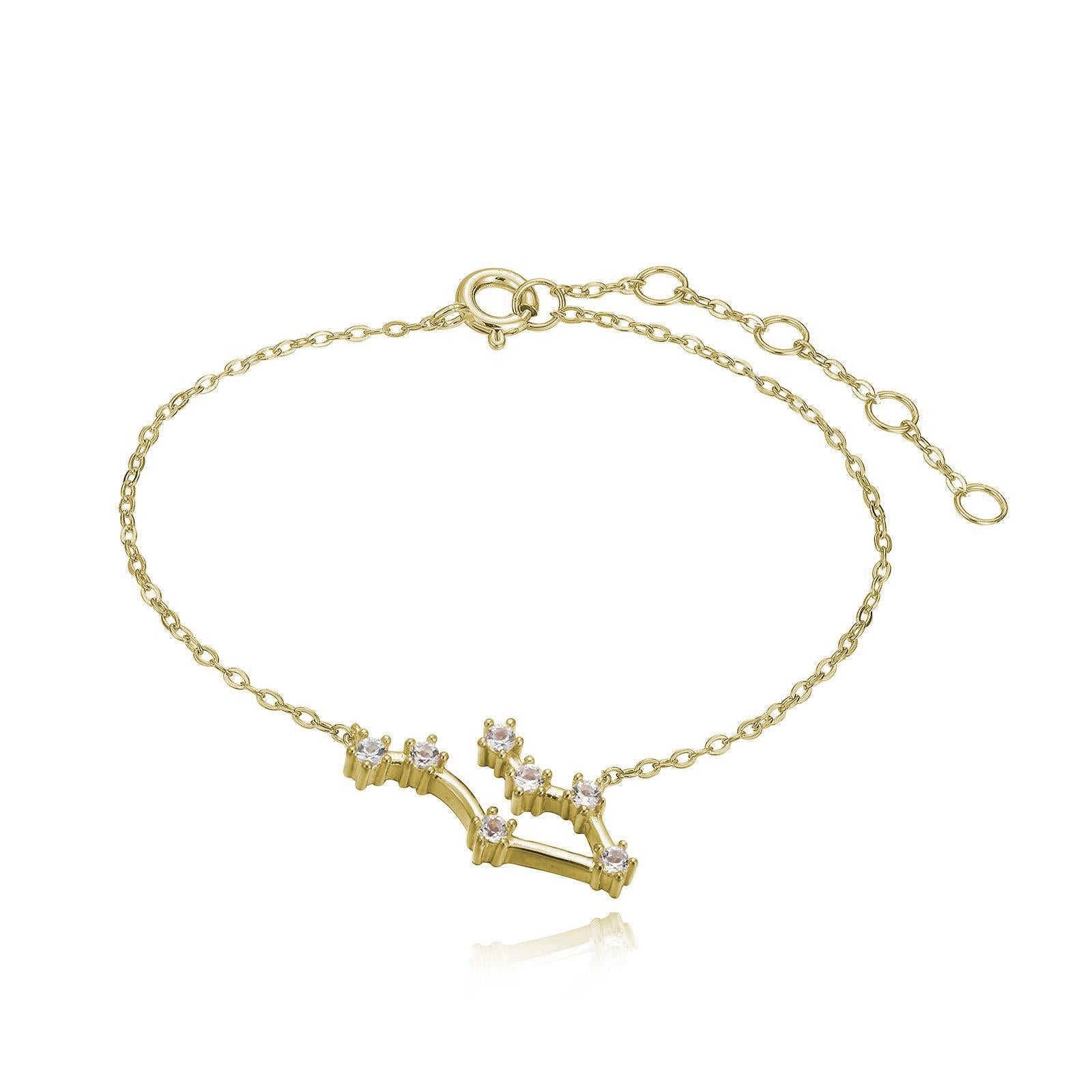 Trillion Cut Gemini Constellation Bracelet For Sale