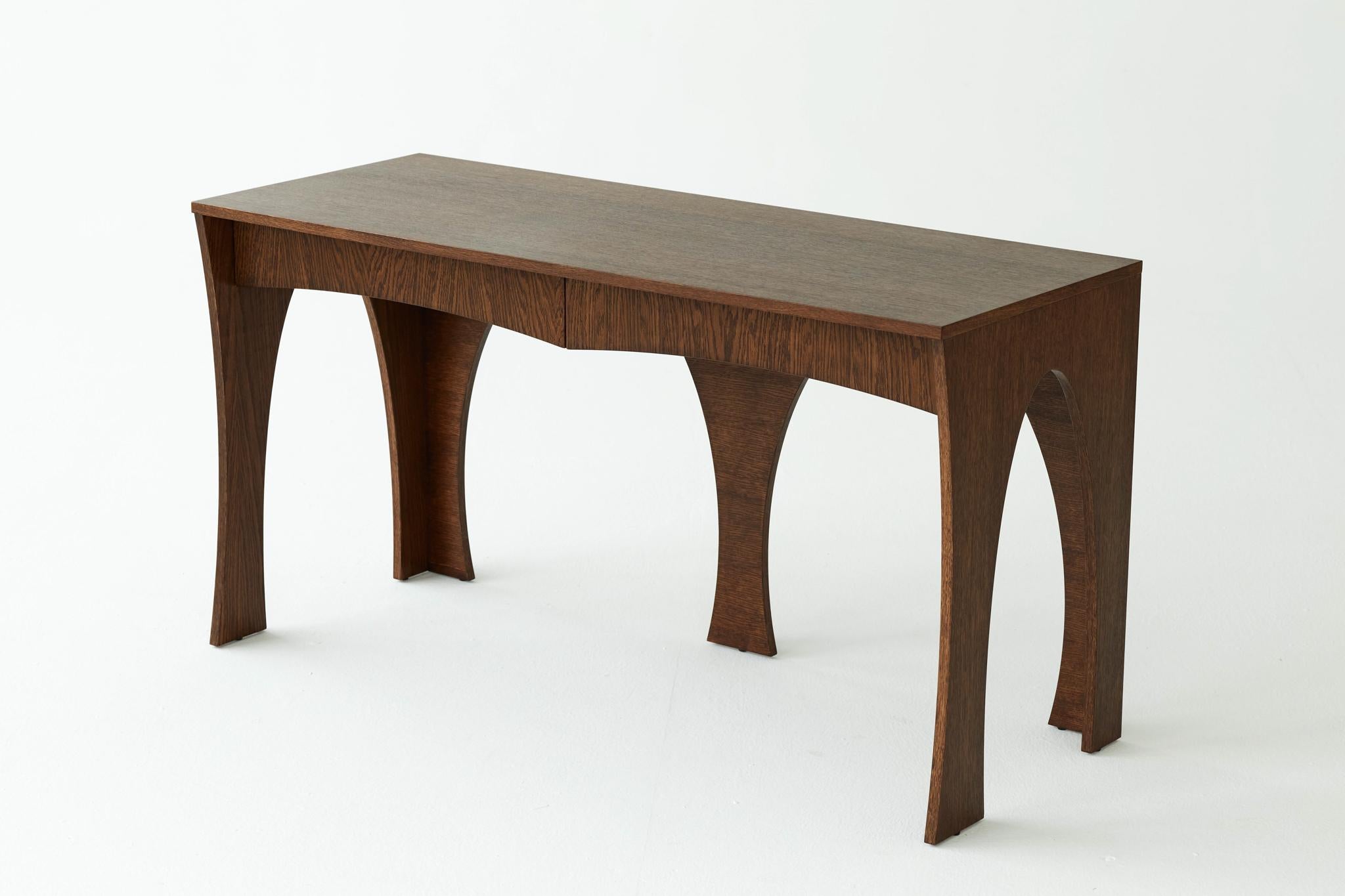 Gemini Large Desk by Pastform
Dimensions: D 55 x W 140 x H 76 cm.
Materials: Stained and varnished wood.

Available in different wood color finishes: Whiskey, Rum, BPA, Nobel, Brandy, Schwarz, and Natura. Available in three different widths: