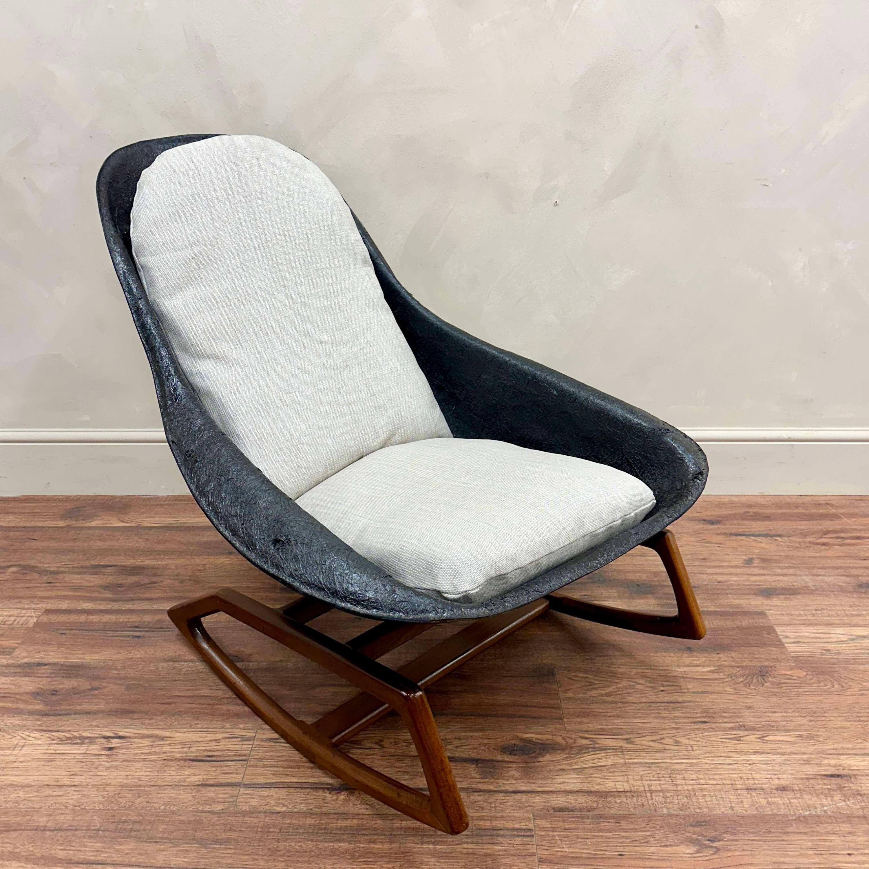 Sedia a dondolo Gemini Lurashell c1960 in vendita 1