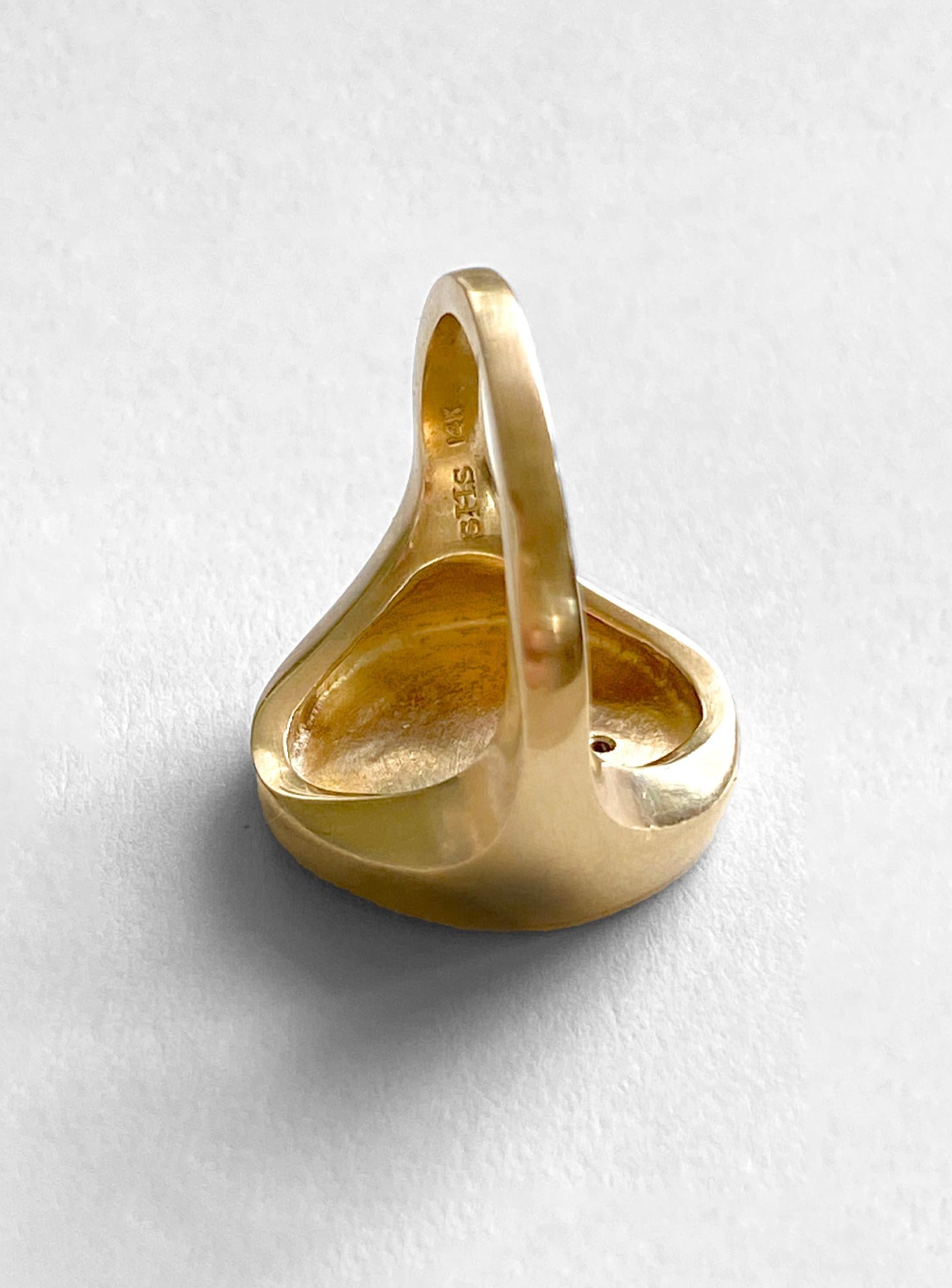 Gemini Ring with Diamond In New Condition For Sale In Malibu, CA