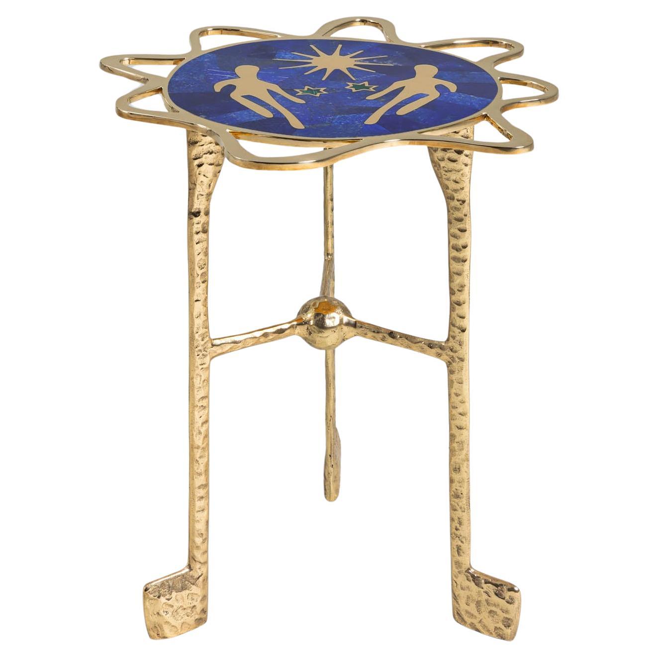 Table d'appoint Gemini avec pierres semi-précieuses Viya de Vikram Goyal en vente