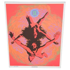 Gemini Zodiac Psychedelic Art 1967 Funky Features Poster