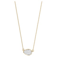 Gemistry 0,50 Cttw Birnenförmige natürliche Diamant-Halskette aus 14K Gold, 16,5"