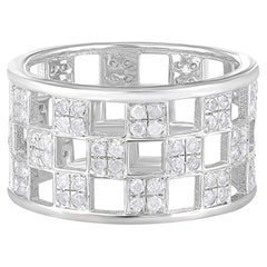 Gemistry 1.07ct. T.W. Bague en argent sterling 925 avec diamant naturel taille 7