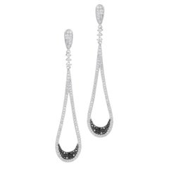 Gemistry 2.46 Carat T.W. Diamond Tear Drop Earrings in 925 Sterling Silver