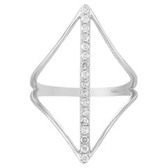 Gemistry Bague en or 14K avec diamant rond naturel de 0,25 cttw Taille 8