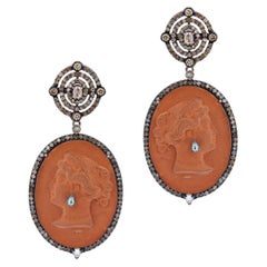 Gemistry Victorian 3.25 Carat T.W. Brown Diamond Drop Earrings