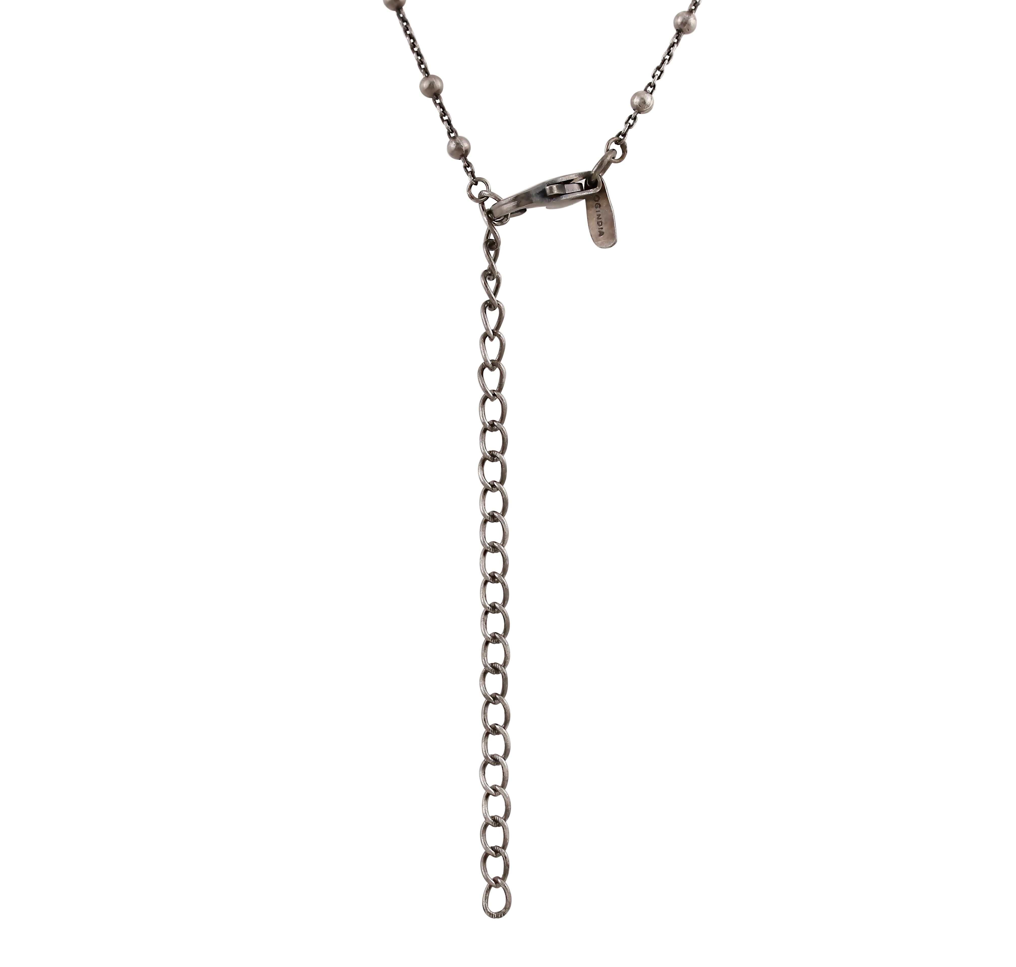 Gemistry-Halskette aus Sterlingsilber, viktorianisch 5,5 Karat Regenbogen-Mondstein & Topas (Gemischter Schliff) im Angebot