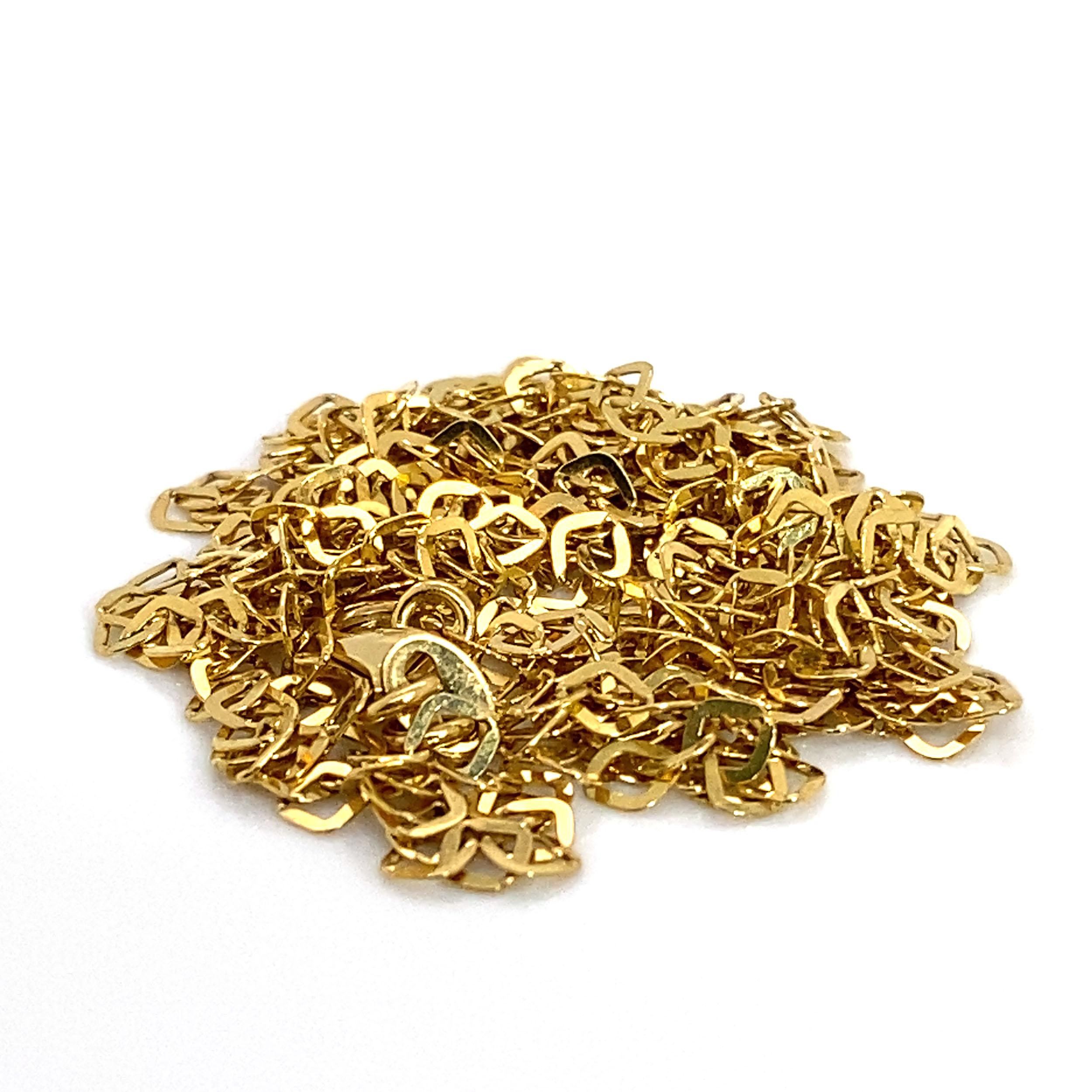 Women's or Men's Gemjunky 14 Karat Yellow Gold Sparkling Chain