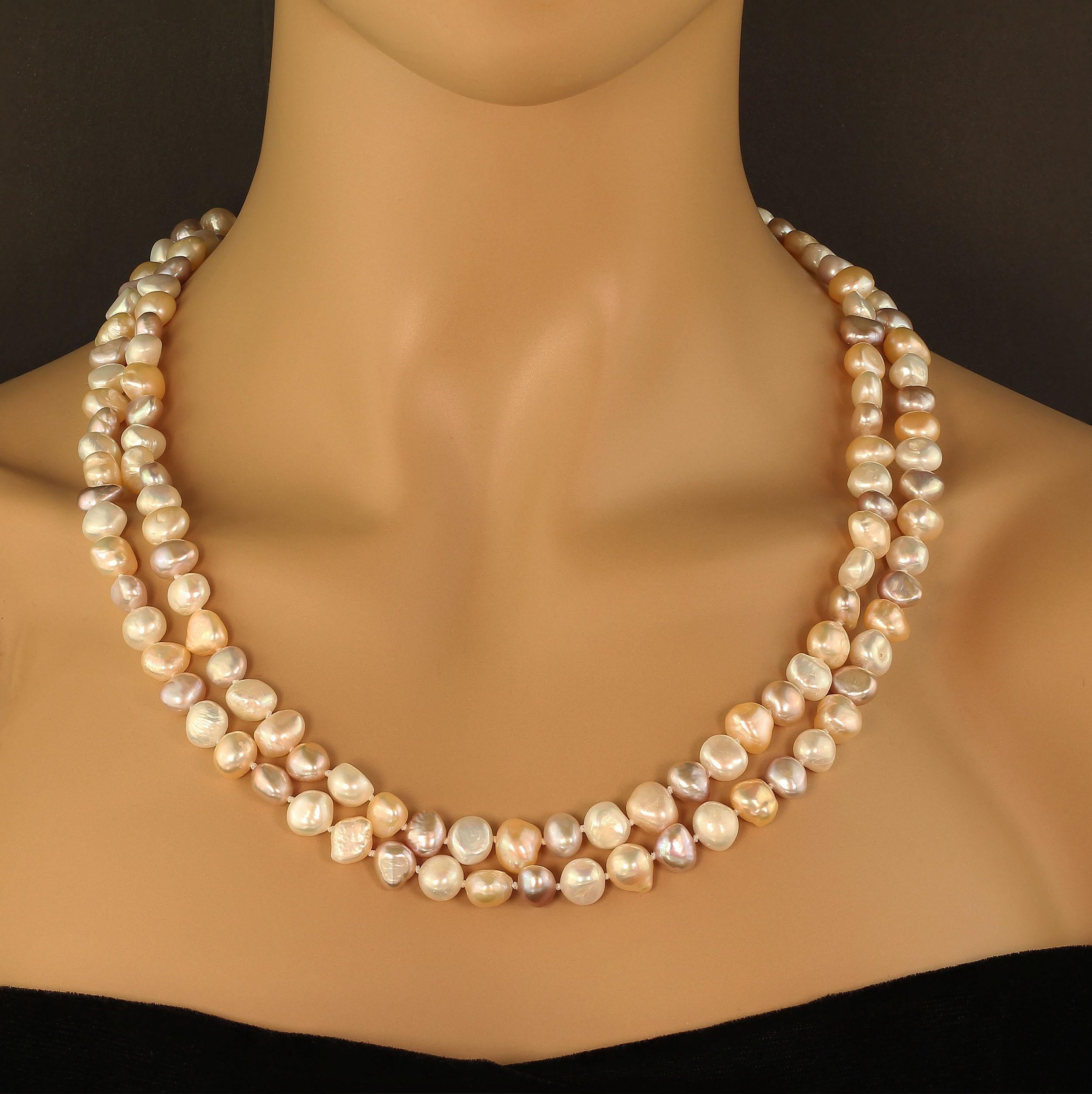 Artisan AJD 60 Continuous Inches of Gorgeous Pearls June birthstone  Great Gift!!