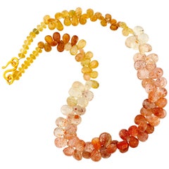 Gemjunky Brazilian Imperial Topaz Petals 18" Necklace Gemjunky Brazilian Imperial Topaz Petals 18" Necklace
