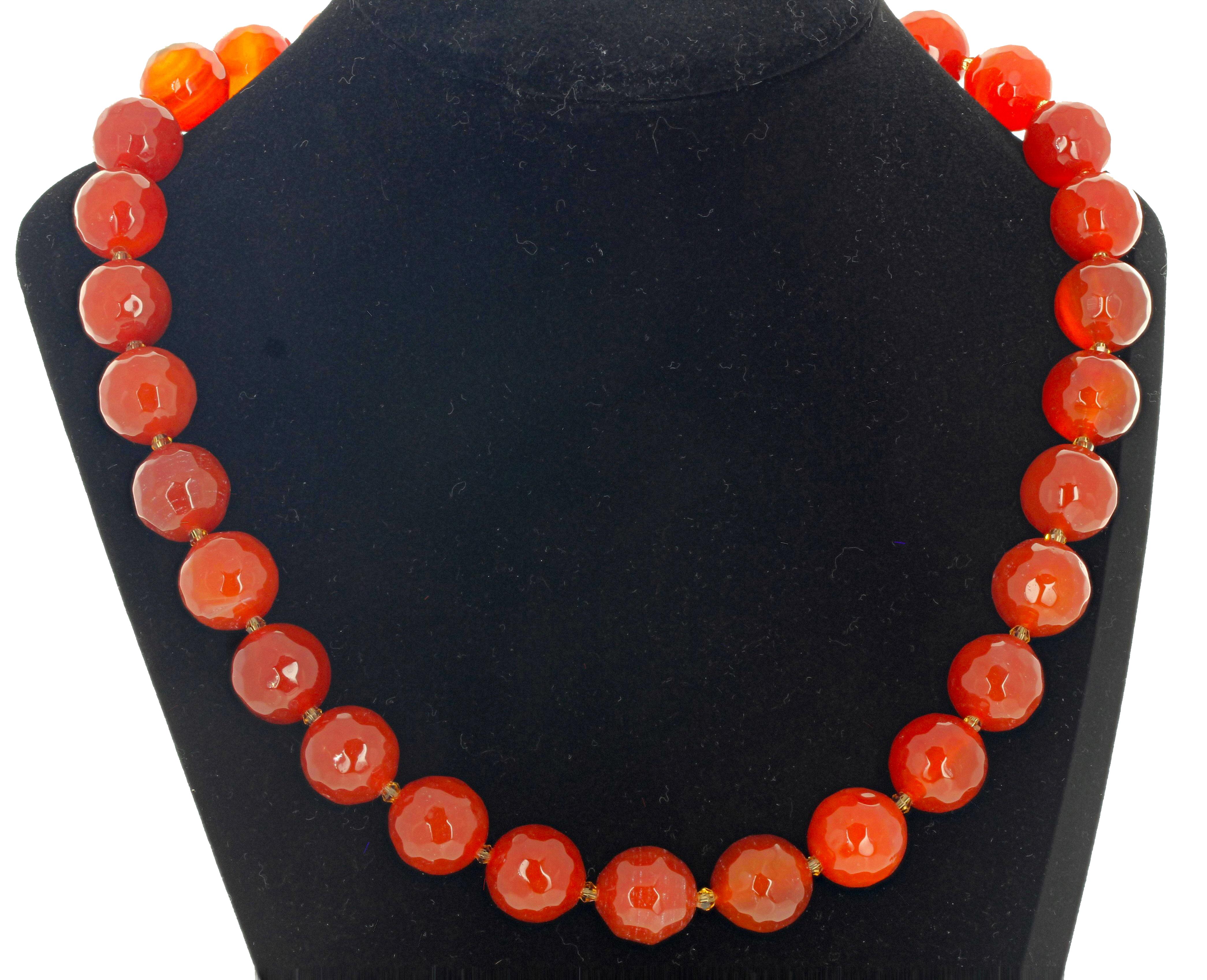 carnelian and citrine necklace