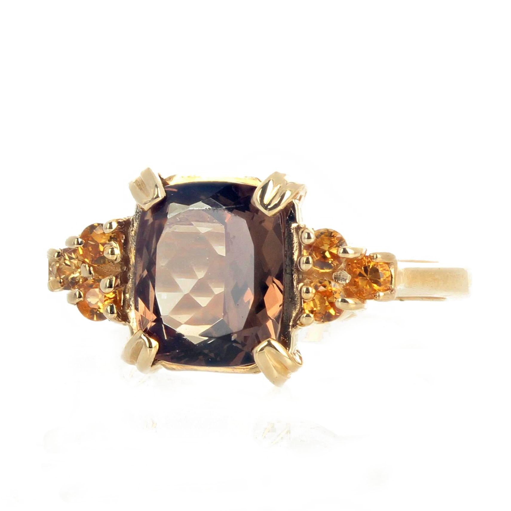 Women's or Men's Gemjunky Rare Fiery Color Change 2.62 Ct. Garnet & Sapphire Ring