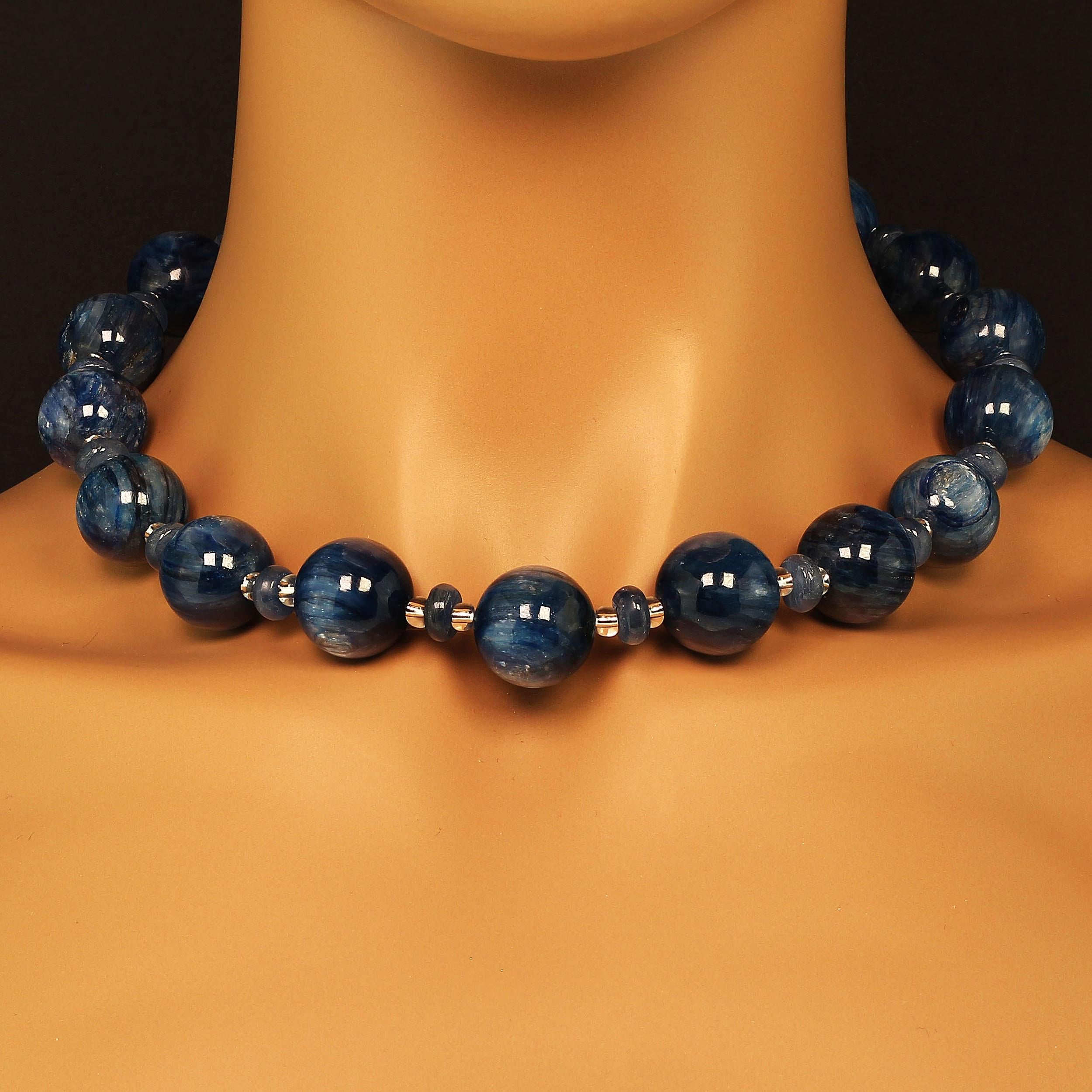 Artisan AJD Elegant Blue Kyanite Necklace