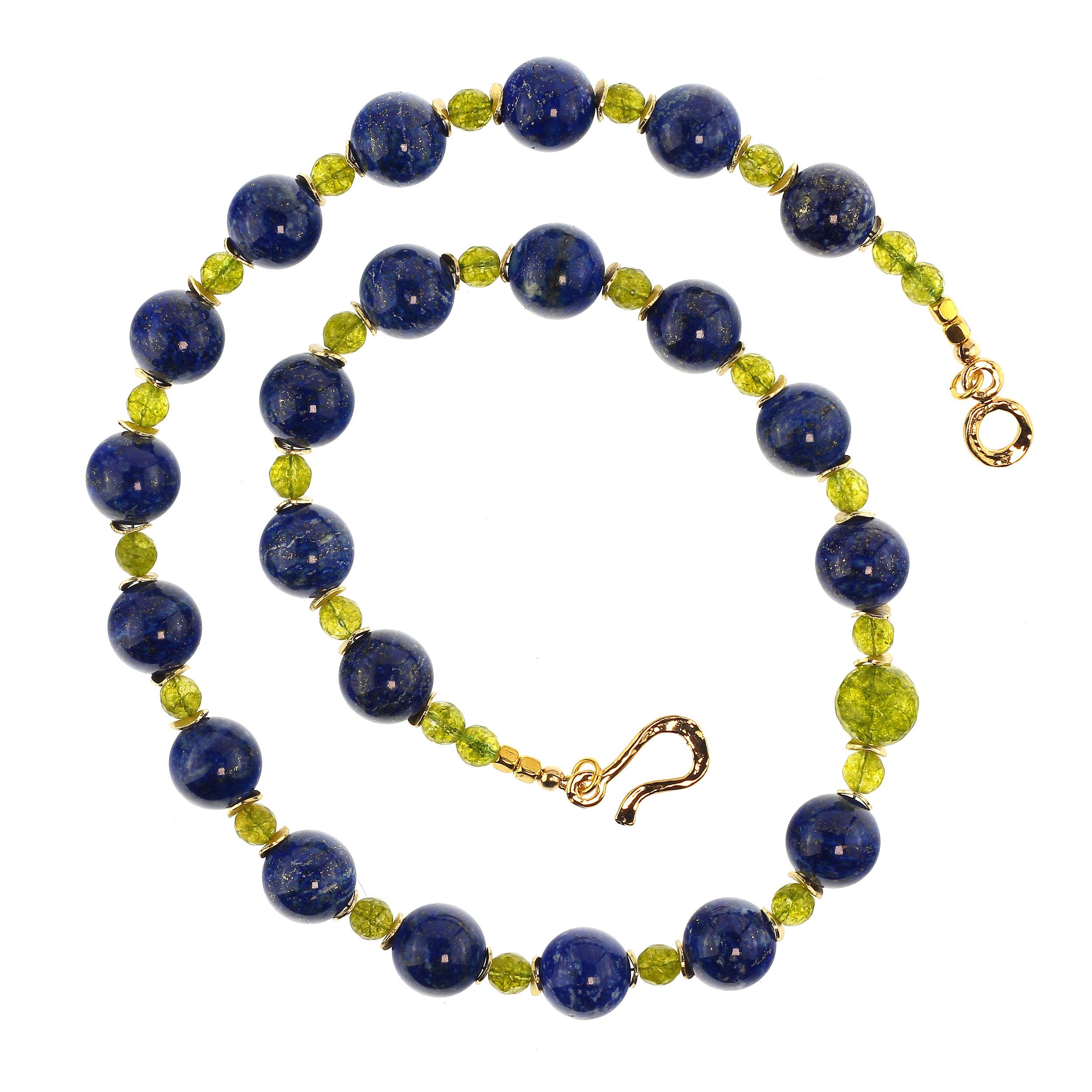 lapis and gold necklace