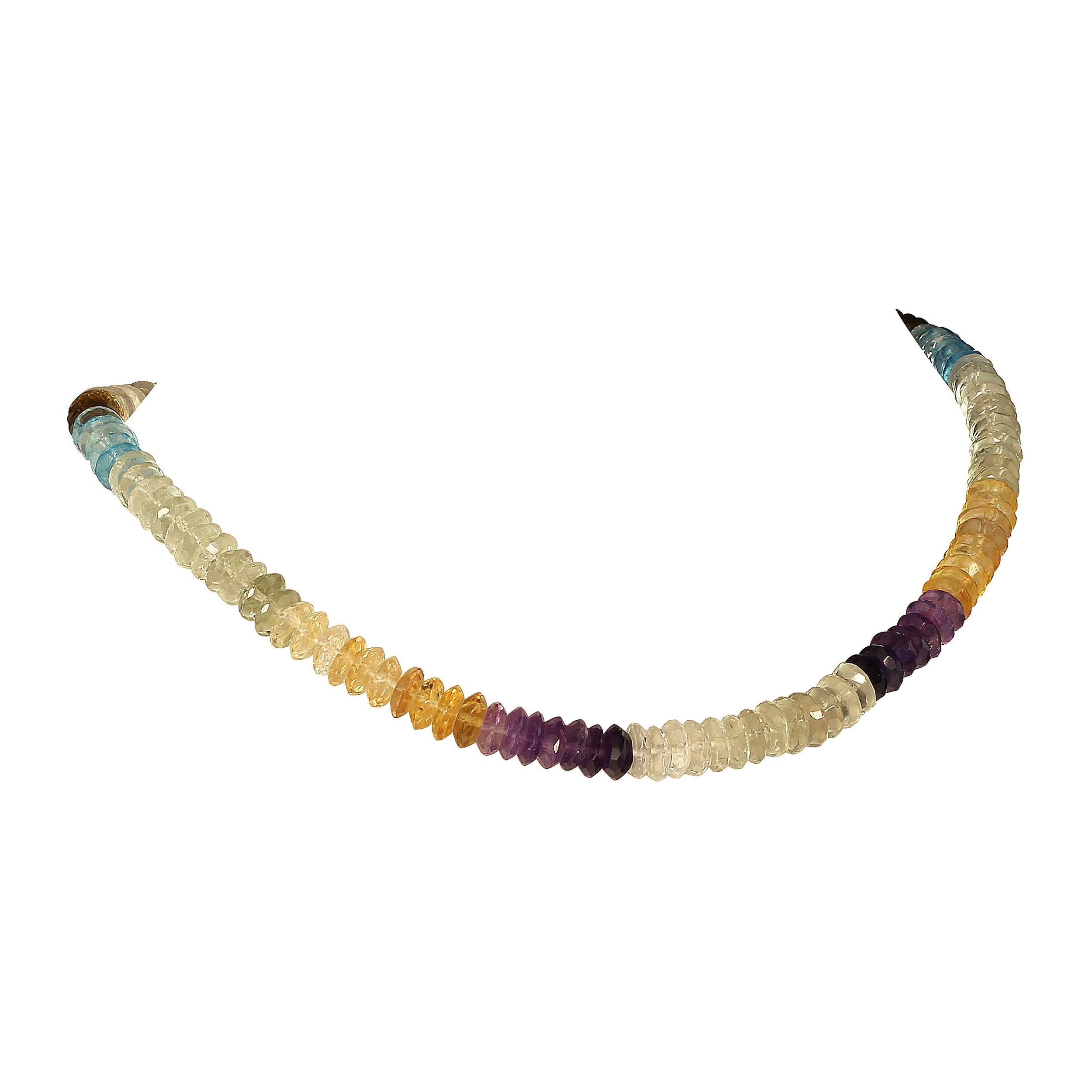 Bead AJD Elegant Multi Color Gemstone Necklace