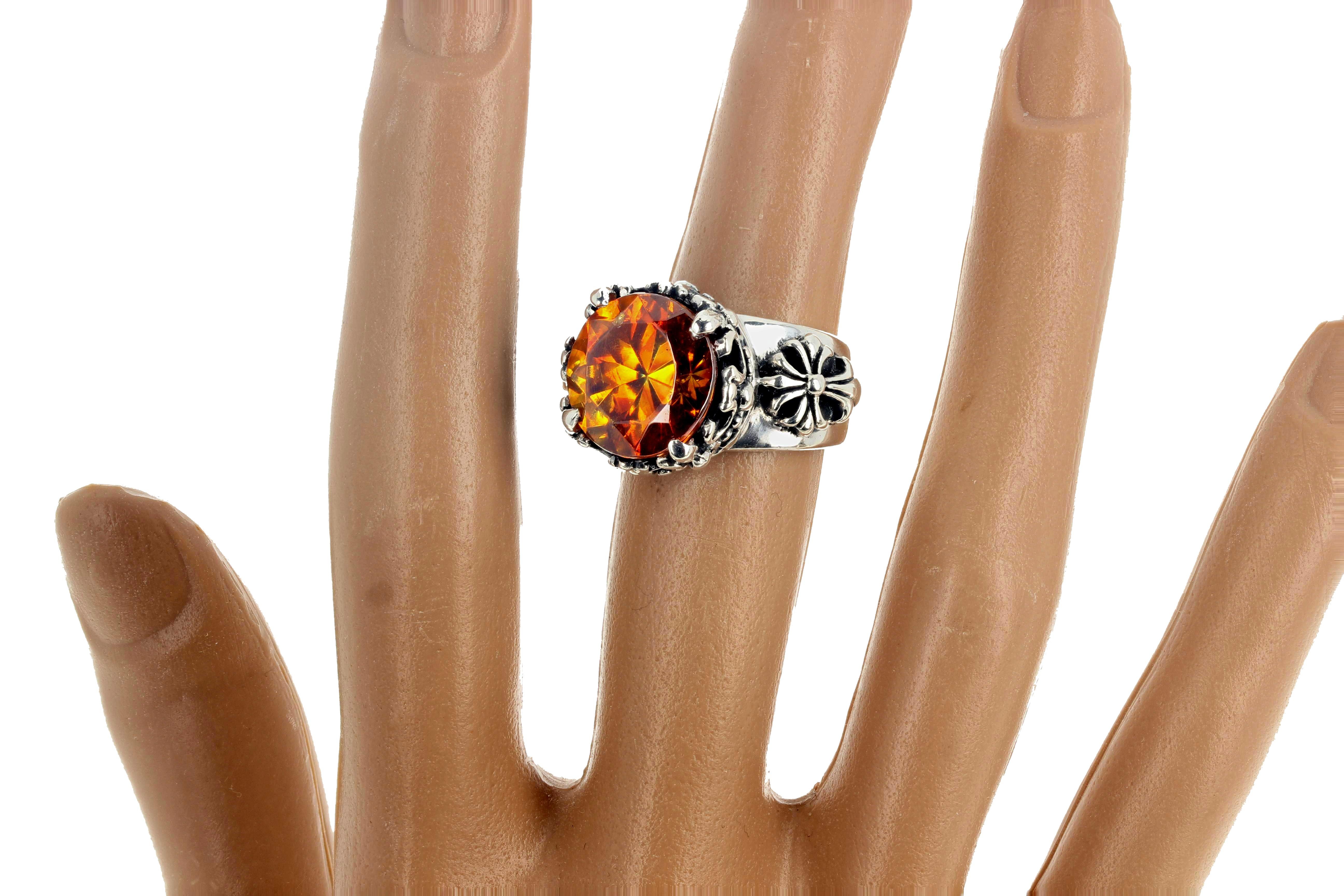 AJD Fabulous Fascinating Real 10.67 Ct. Natural Rare Sphalerite Silver Ring For Sale 7