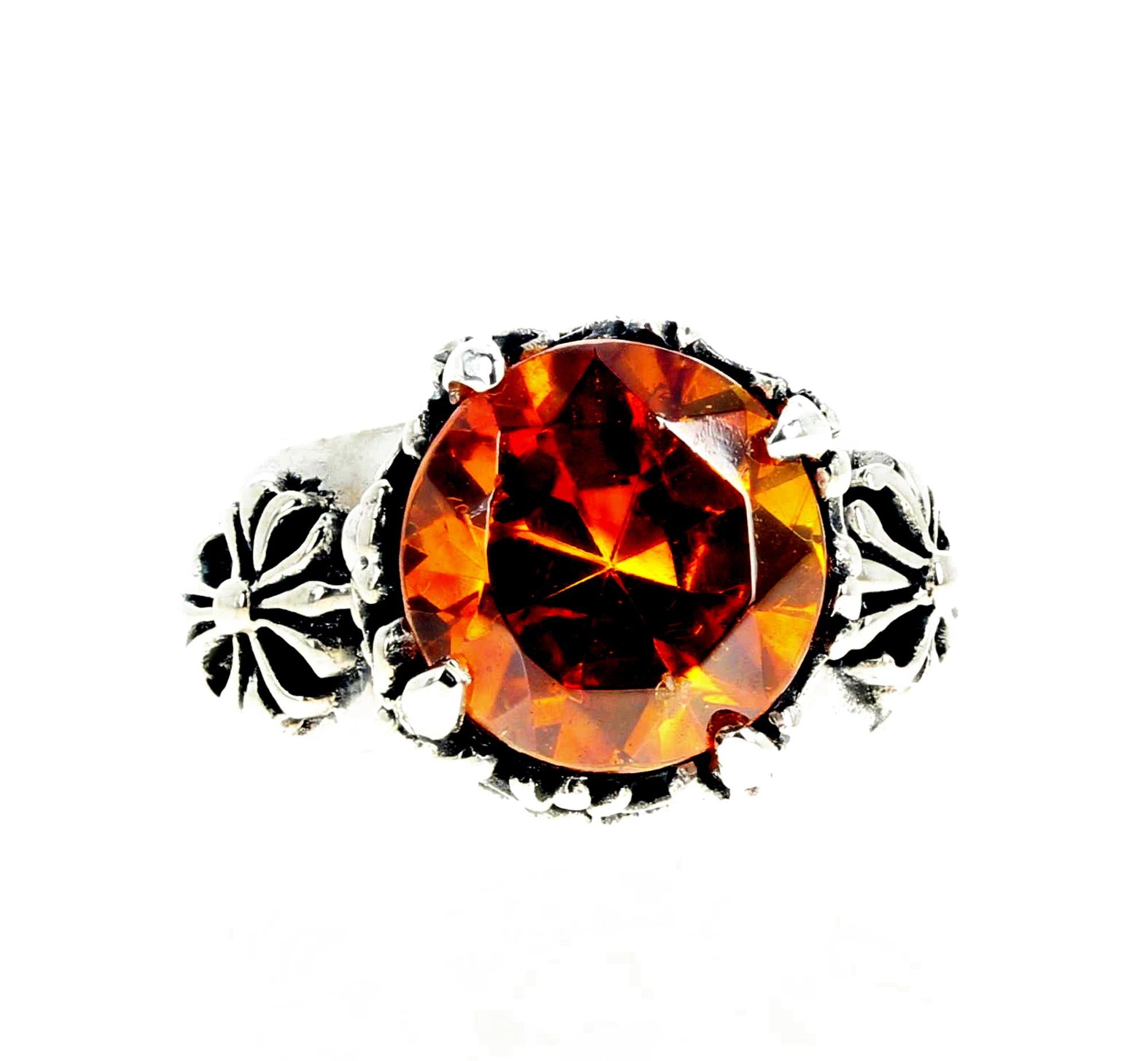 AJD Fabulous Fascinating Real 10.67 Ct. Natural Rare Sphalerite Silver Ring In New Condition For Sale In Raleigh, NC