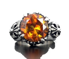 AJD Fabulous Fascinating Real 10.67 Ct. Natural Rare Sphalerite Silver Ring