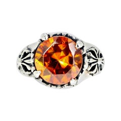 AJD Fabulous Fascinating Real 10.67 Ct. Natural Rare Sphalerite Silver Ring