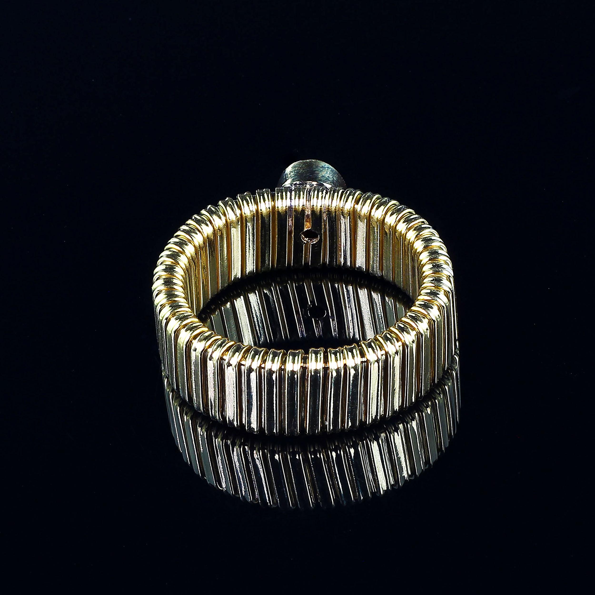 Oval Cut AJD Flexible Handmade Brazilian Citrine 18kt Gold Ring