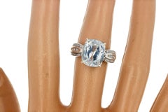 Glittering Extraordinary Clear 10.35 Ct. Natural REAL Zircon & Diamond Ring