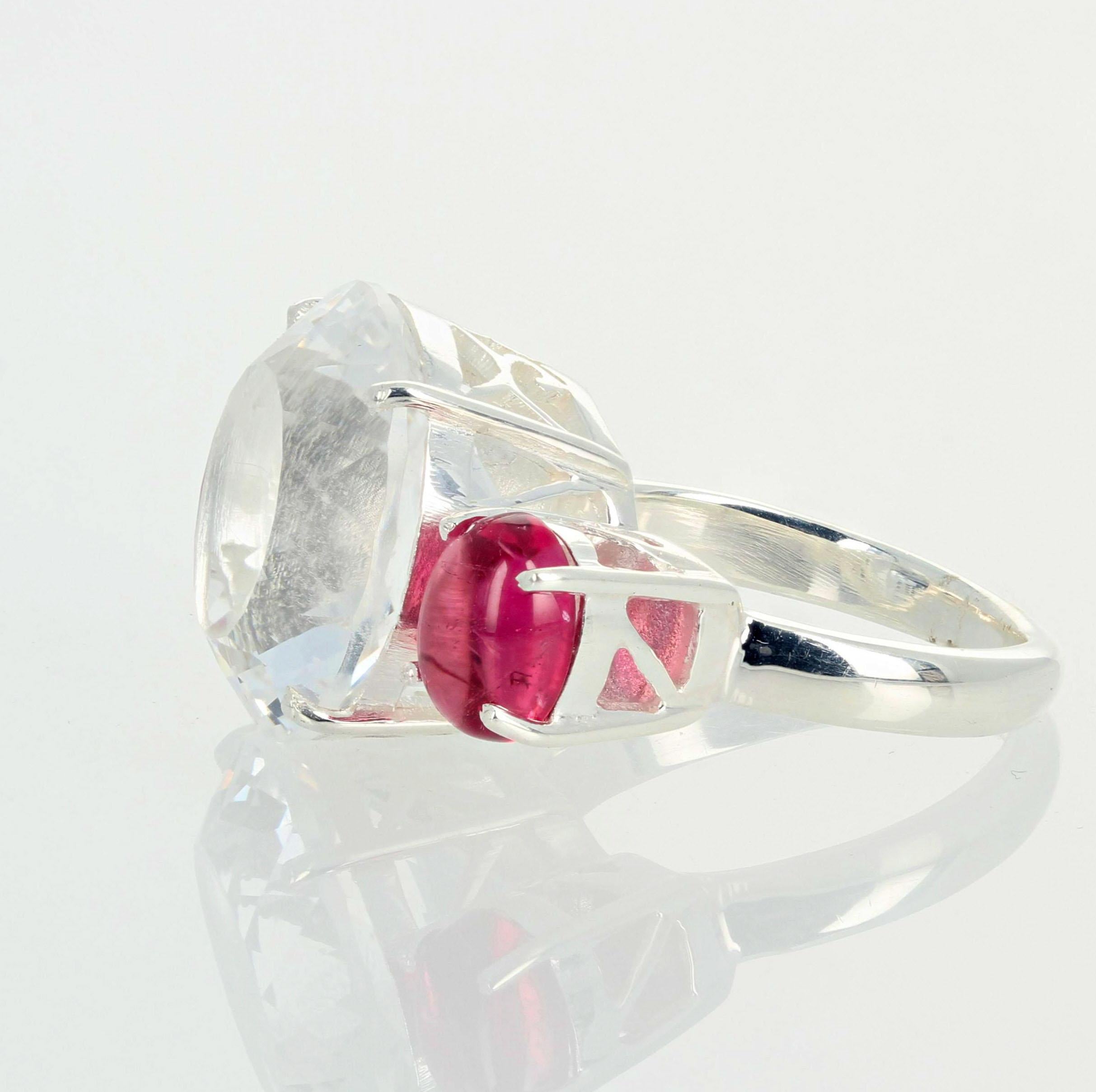 AJD Extraordinar intensiver Brillant-Ring aus 12,75 Karat Petalite und rosa Turmalin im Zustand „Neu“ im Angebot in Raleigh, NC