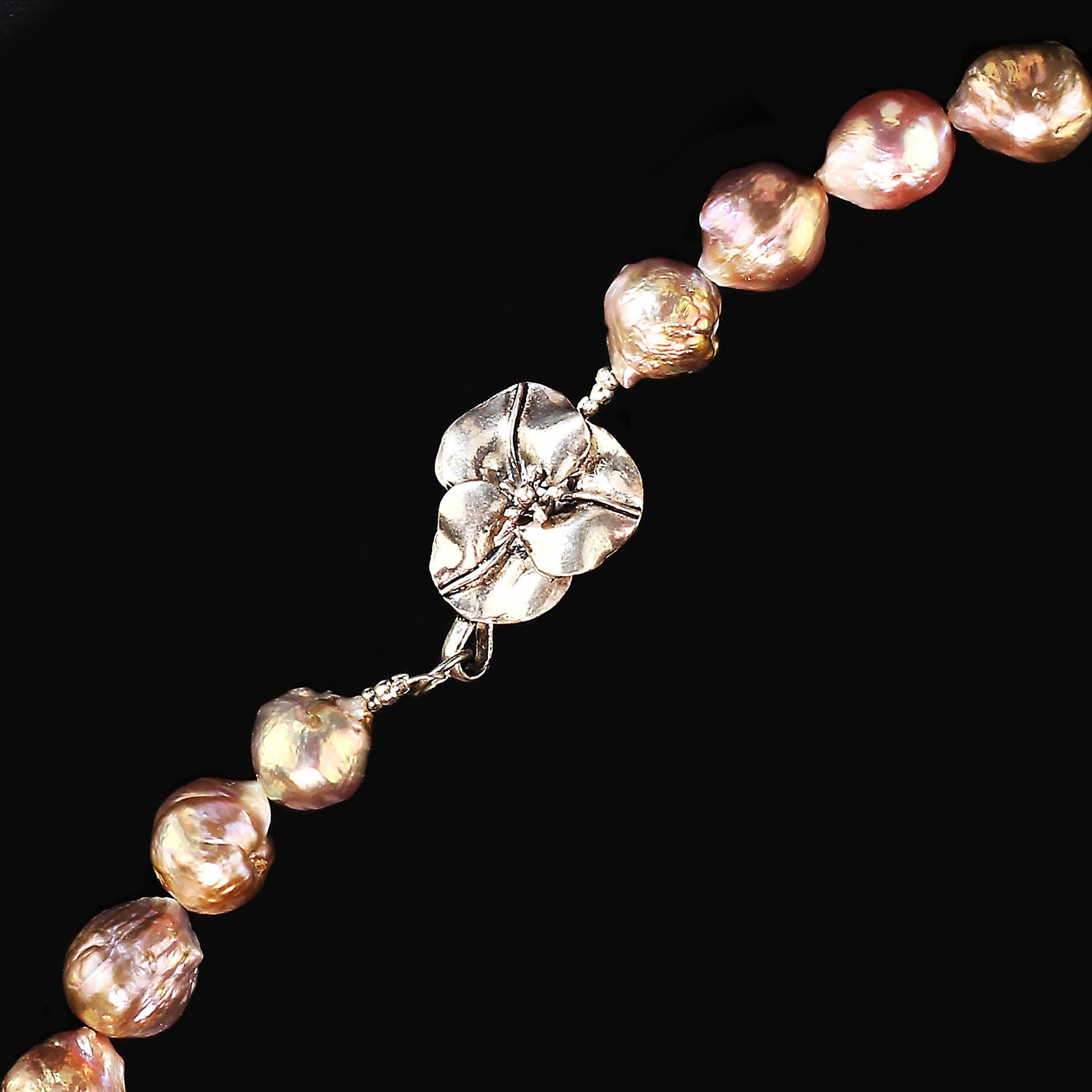 Oval Peach Morganite Pendant on Pearl Necklace June Birthstone 1