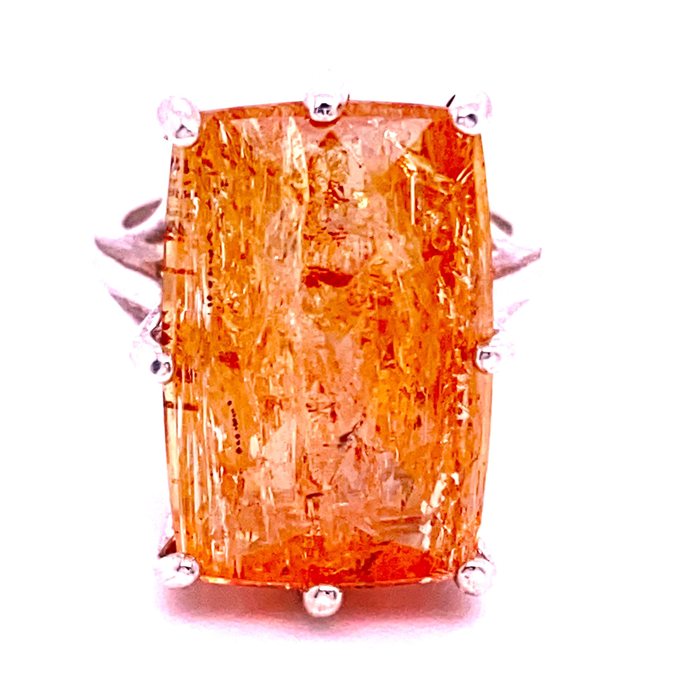 orange topaz ring