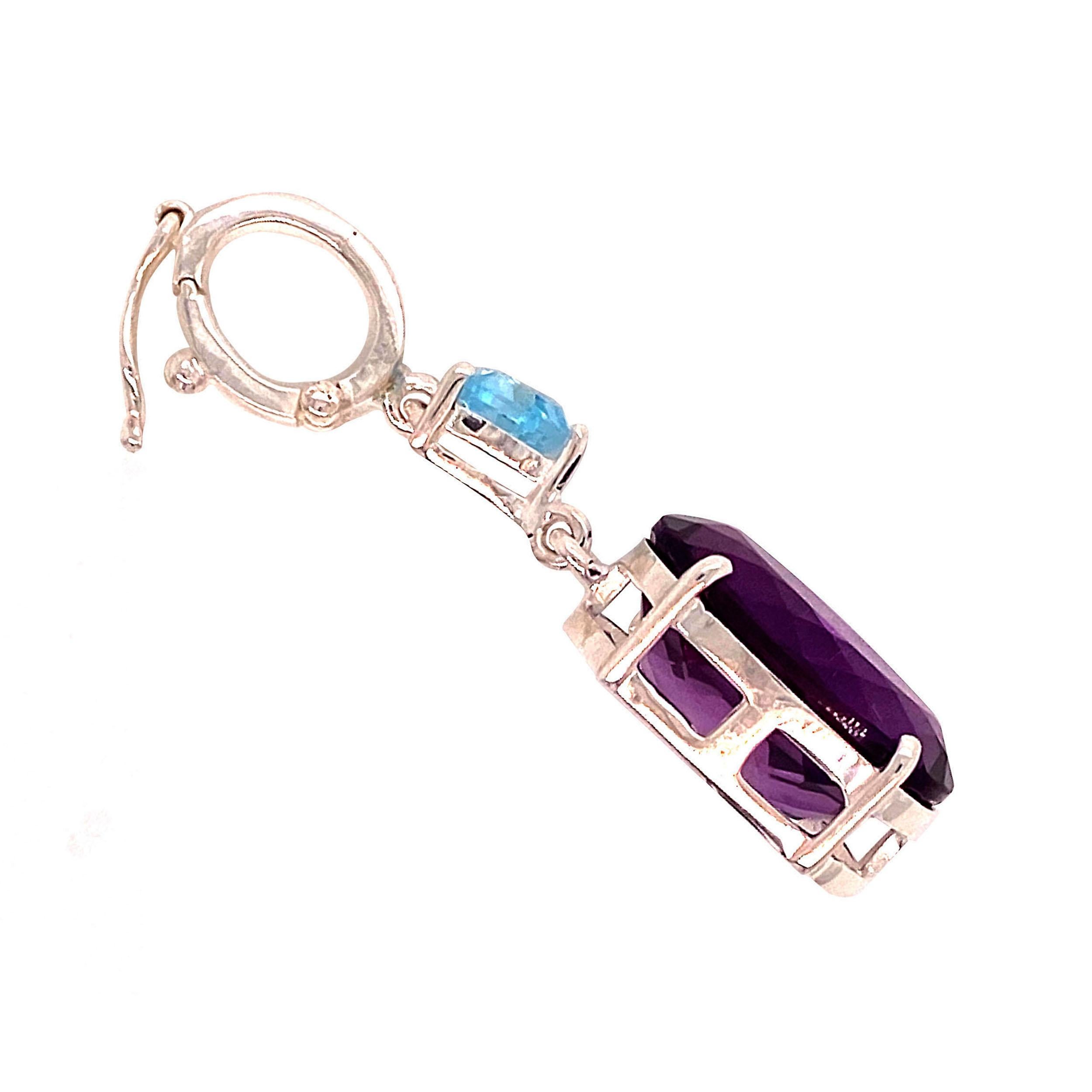 Artisan Regal Purple Amethyst Pendant  February Birthstone