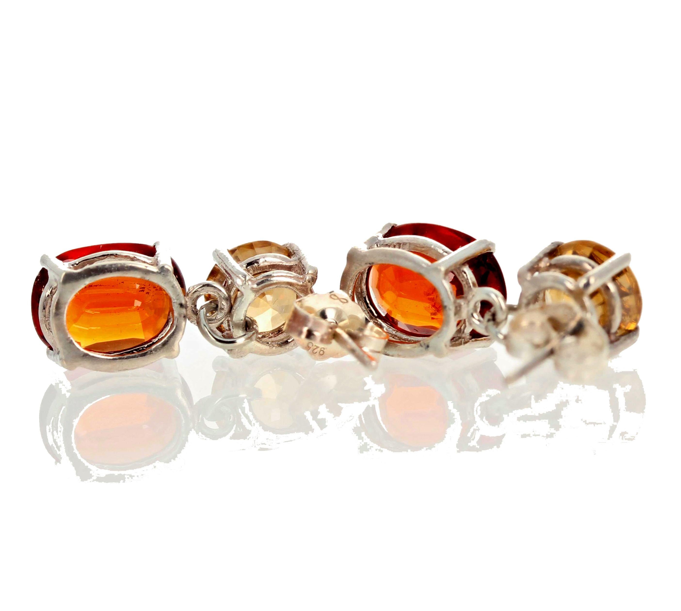 AJD  Andecine & Glittery Citrine Ring & Zircon + Spessartite Earrings  For Sale 5