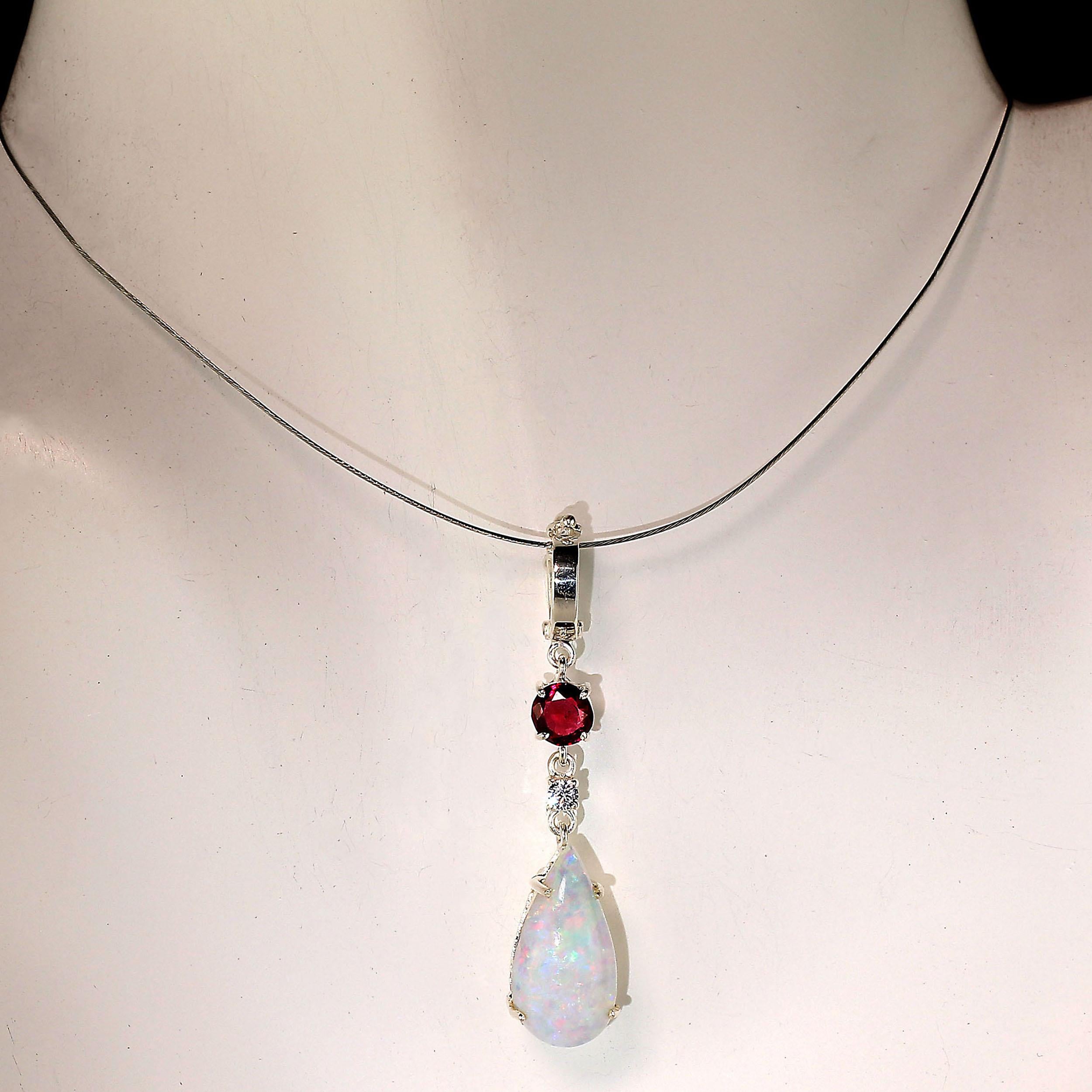 opal and garnet necklace
