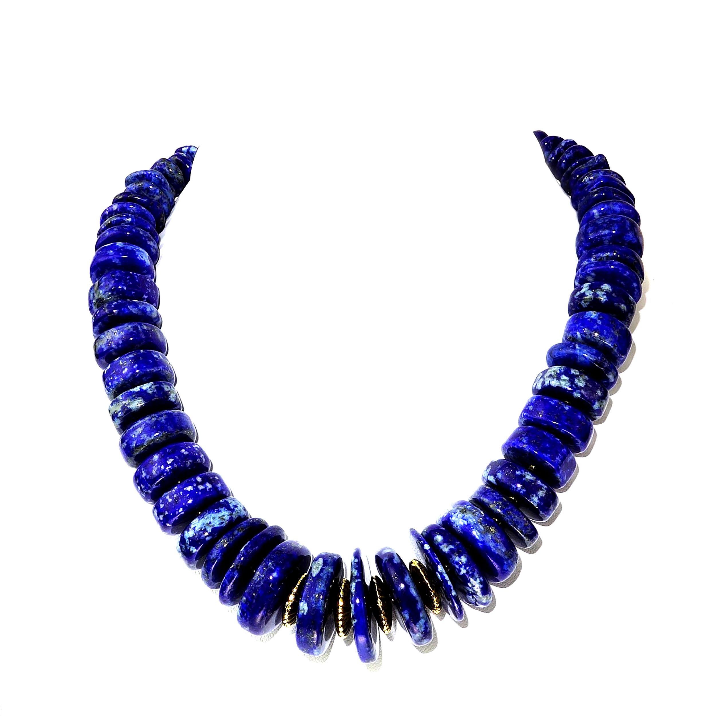 Artisan Statement Lapis Lazuli Graduated Choker Necklace