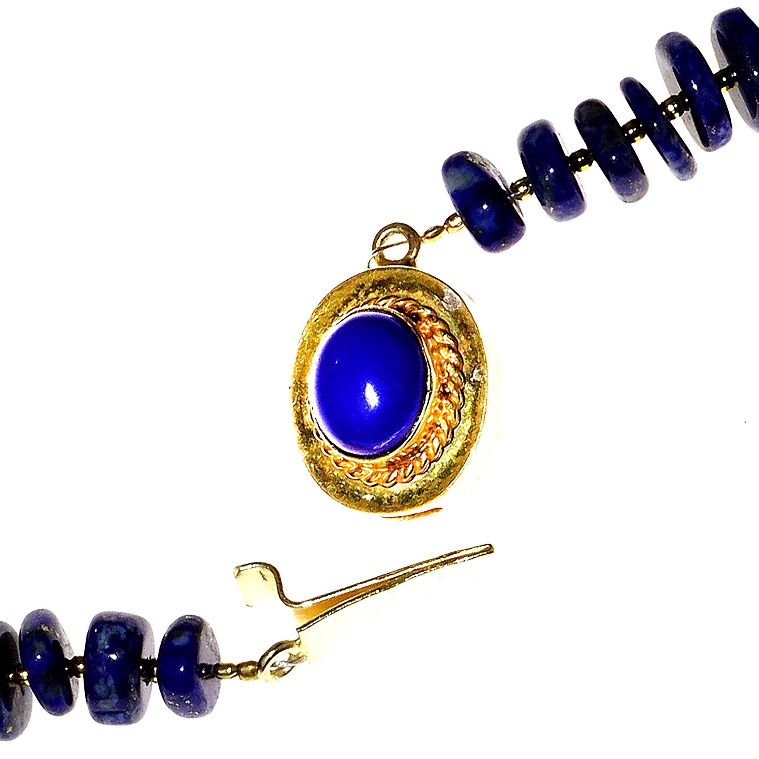 Statement Lapis Lazuli Graduated Choker Necklace In New Condition In Raleigh, NC