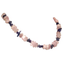 AJD Summertime Unique and Fascinating Kunzite and Tanzanite Necklace