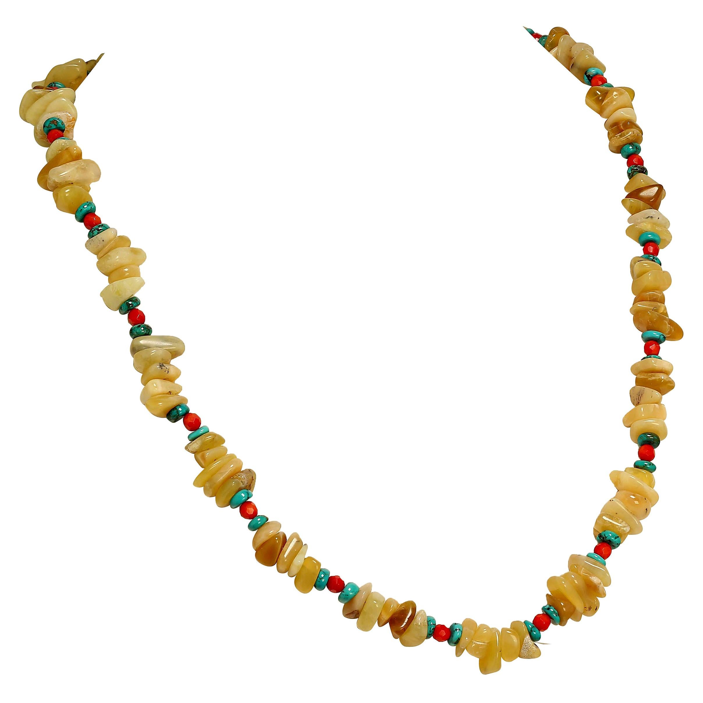 yellow opal necklace