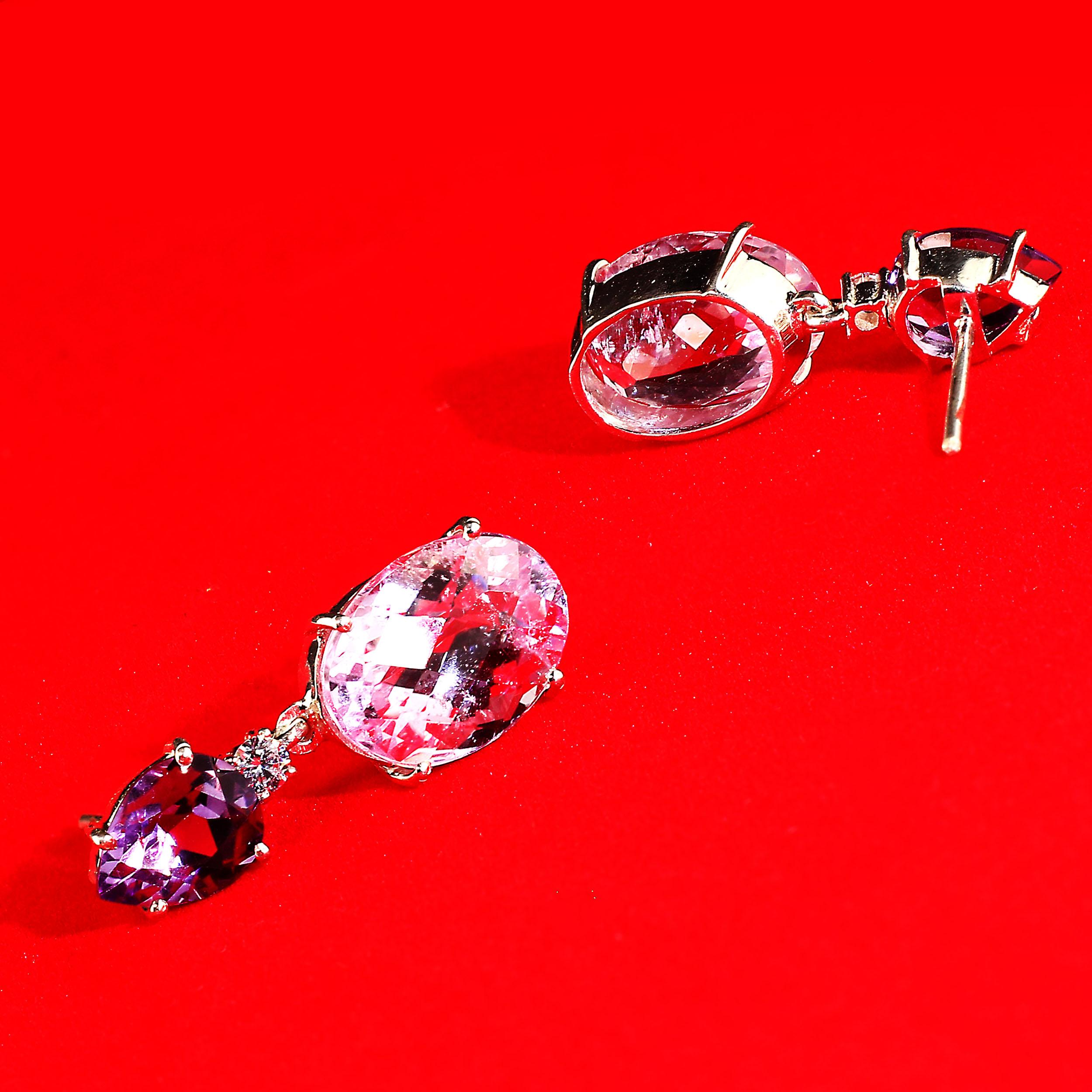 pink and purple earrings