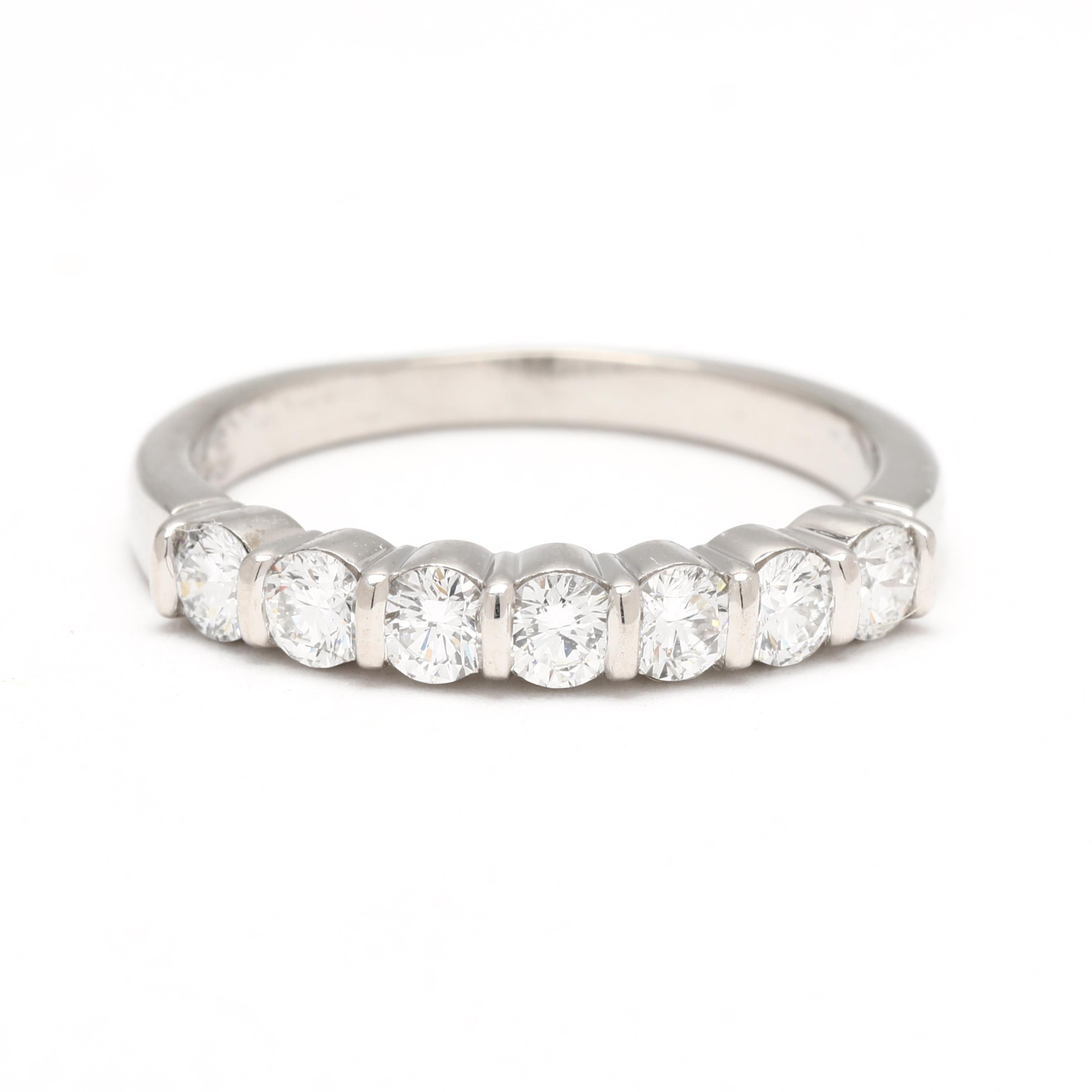 Gemlock Anillo de Diamantes de 0,70 ctw, Platino, Tamaño del Anillo 6,25