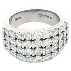 Bague en platine sertie de diamants, modèle Gemlock-Wide