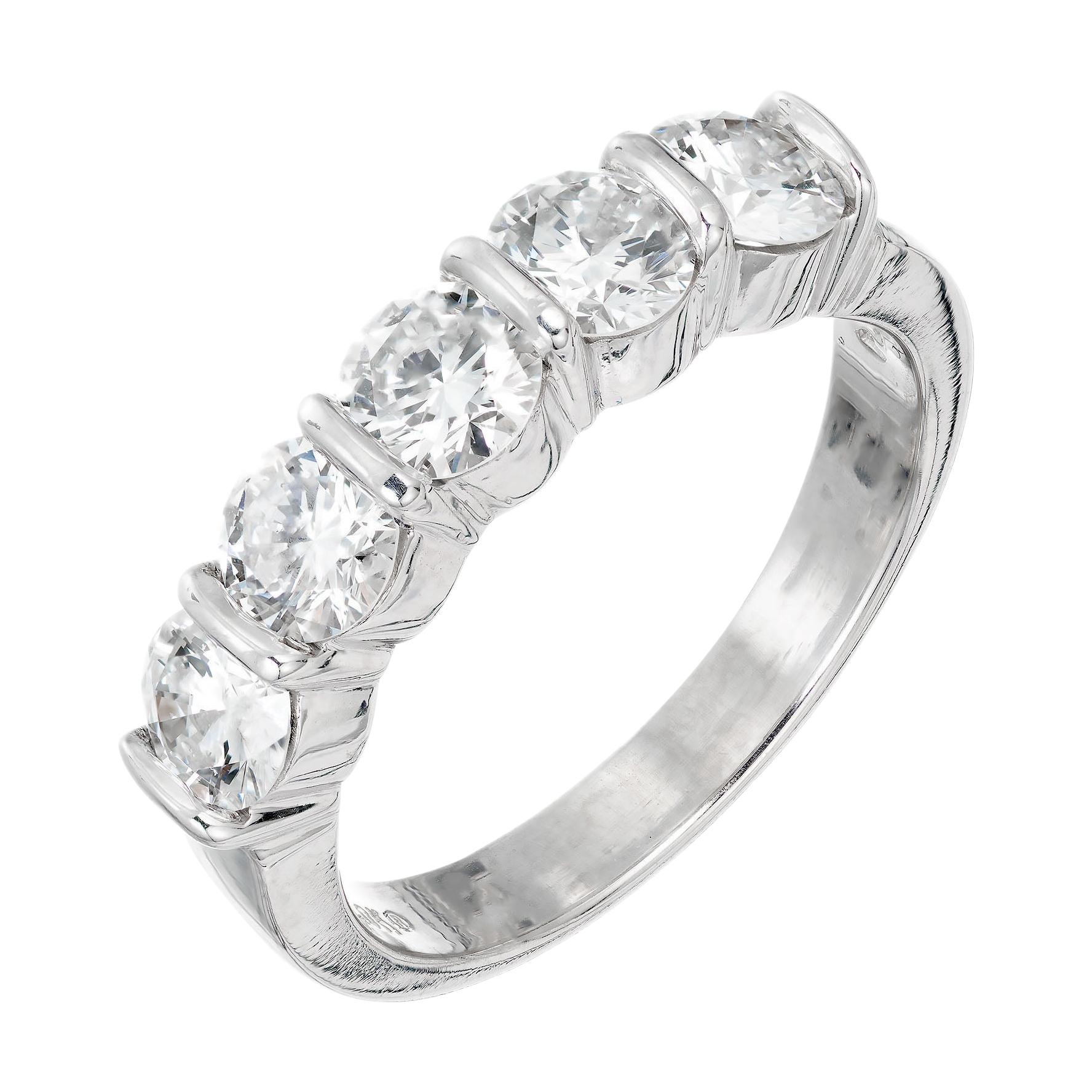 Gemlok 1.75 Carat Diamond Platinum Wedding Band Ring