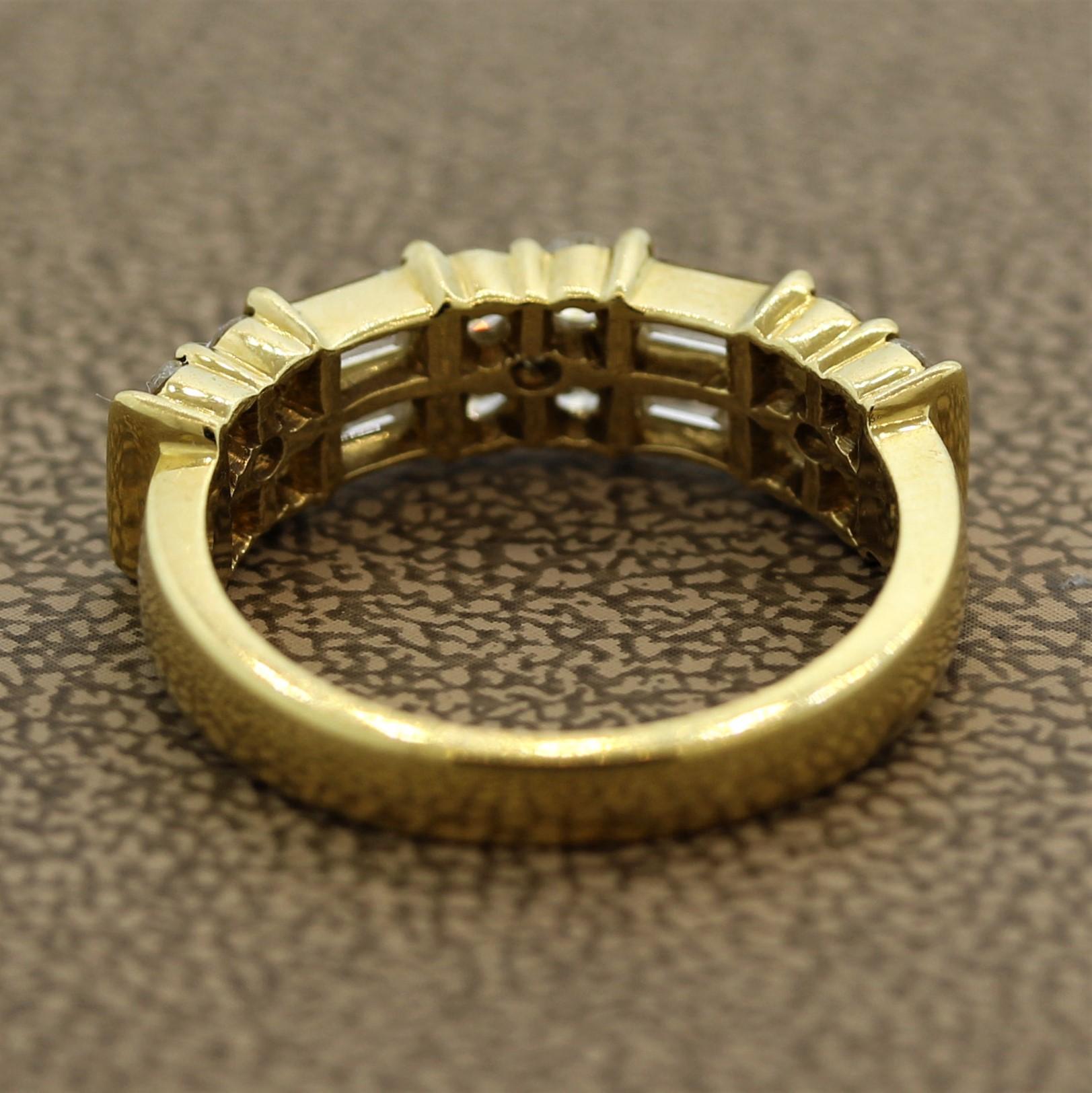 Edelstein Gemlok Diamant-Gold-Ring im Zustand „Neu“ in Beverly Hills, CA