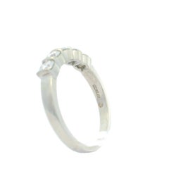 Gemlok Platin 1,25ctw 5 Diamant Channel Bar Set Ehering mit Diamanten