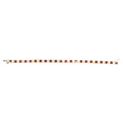 Gemlok Ruby Diamond 18k Yellow Gold Tennis Bracelet