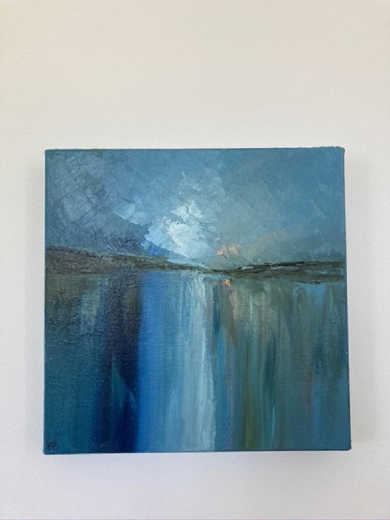 Gemma Bedford, Blues de verano, pintura al óleo abstracta original en venta 2