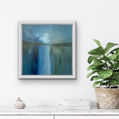 Gemma Bedford, Summer Blues, original abstract oil painting