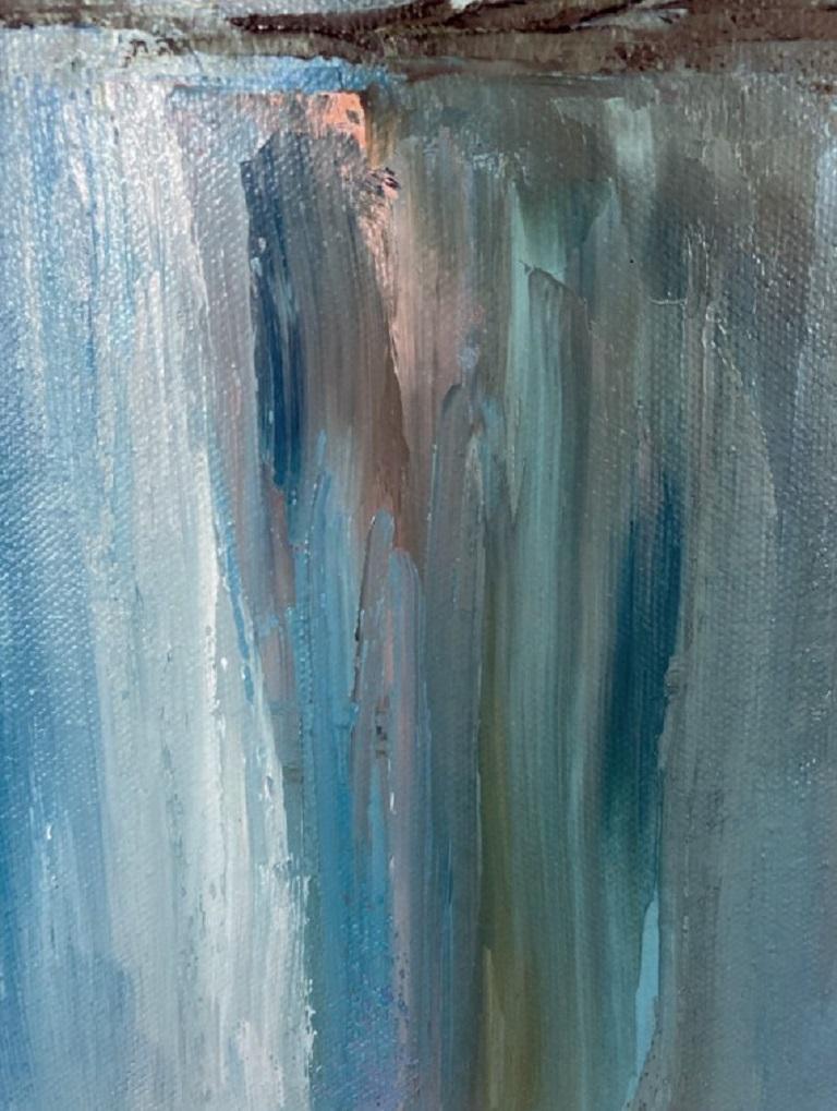Gemma Bedford, Blues de verano, pintura al óleo abstracta original en venta 3