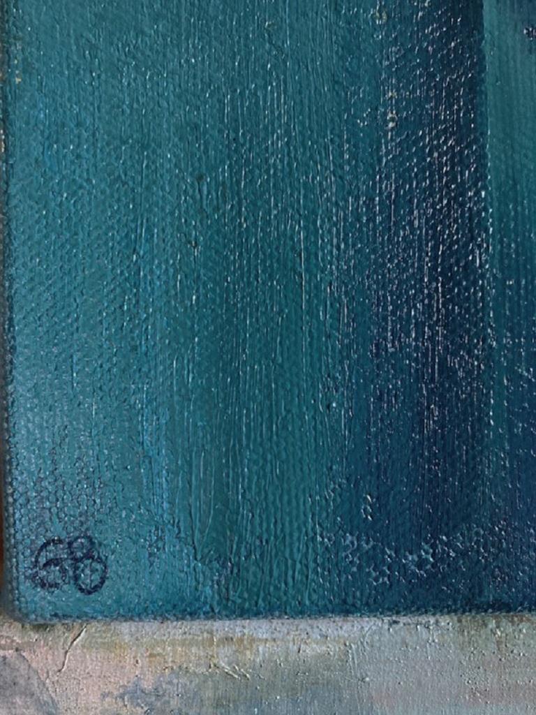 Gemma Bedford, Blues de verano, pintura al óleo abstracta original en venta 4