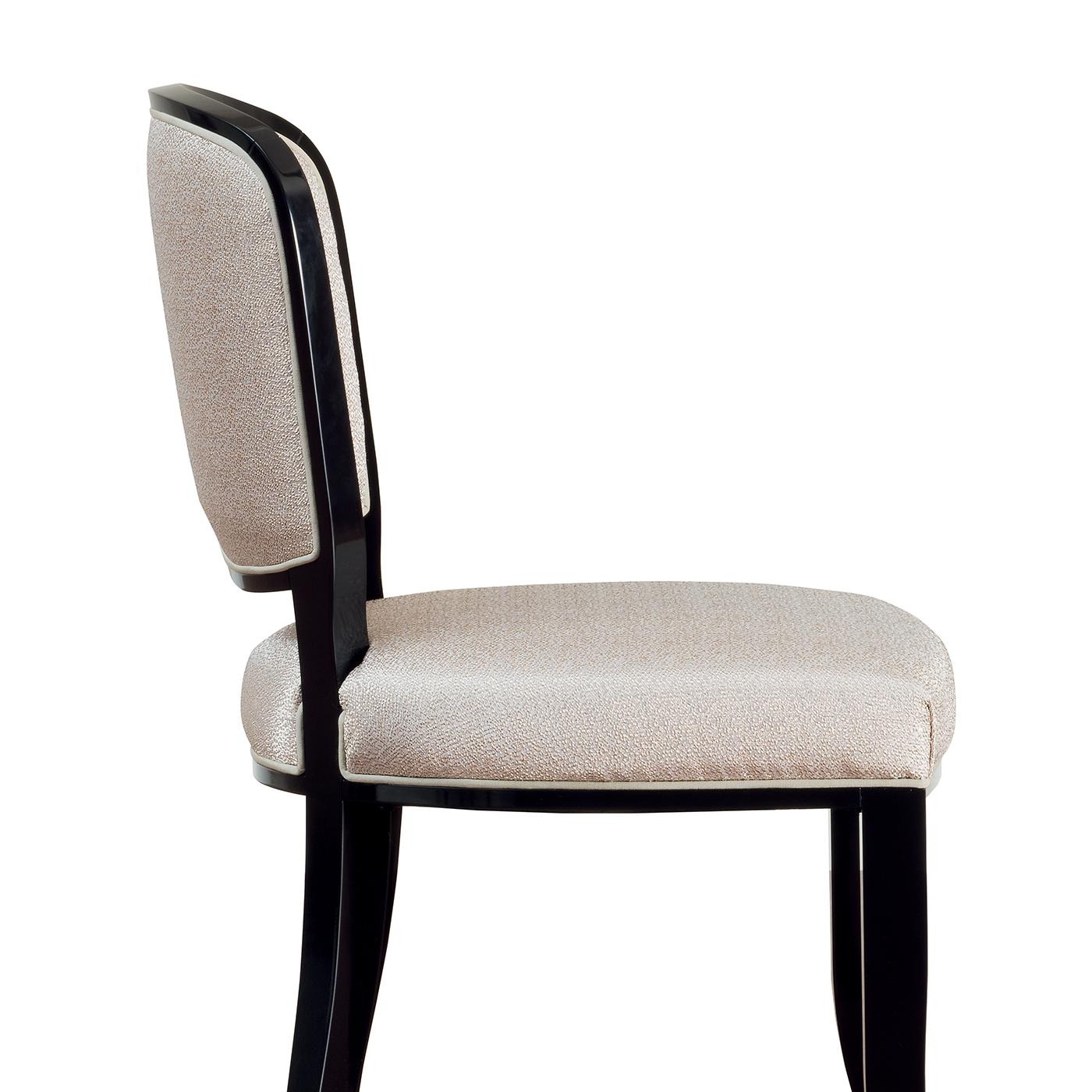 Italian Gemma Black and White Chair