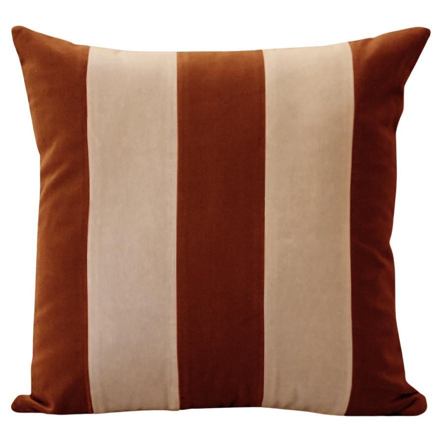 GEMMA Brown & Cappuccino Velvet Deluxe Handmade Decorative Cushion