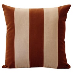 Coussin décoratif Deluxe fait à la main GEMMA Brown & Cappuccino Velvet